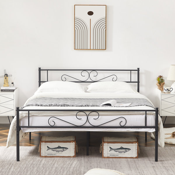 Full bed frame for deals box spring and mattress